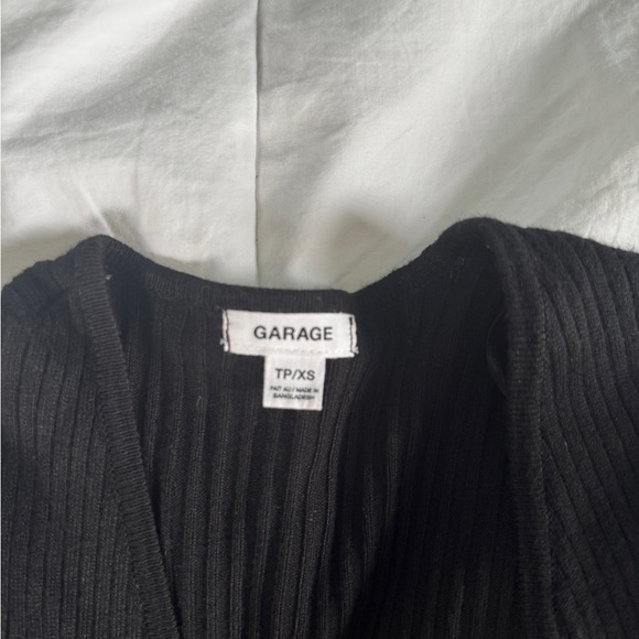 Garage Black Ribbed Tie Front Cardigan – Size XS (Never Worn) - Picture 5 of 10